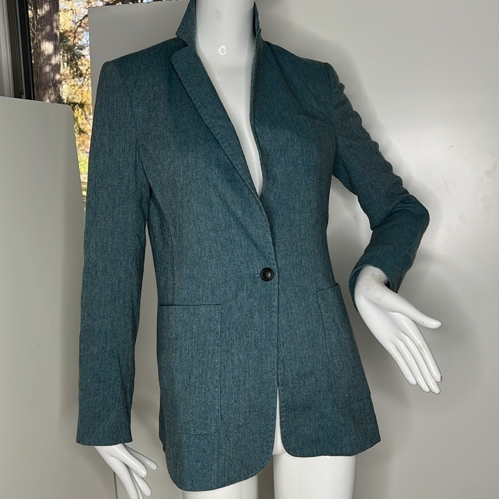 Piazza Sempione Sz 42 (6-8 US) Cashmere Blue Denim Blazer